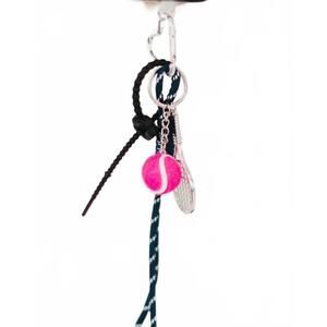 NEW PRETTY SIMPLE tennis rope charm key chain bag charm in pink